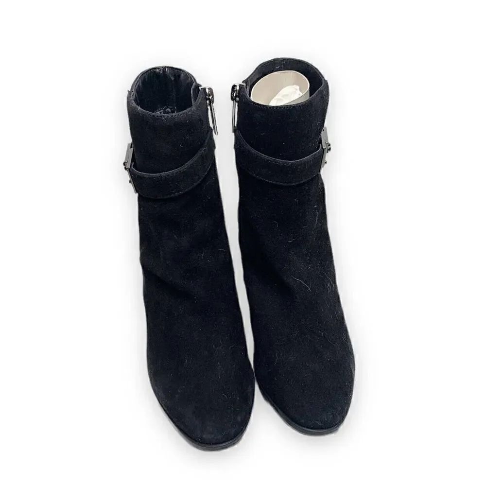 Aquatalia 'Danele' Weatherproof Almond Toe Suede Boot Black Women’s Size 7 (M16) - Picture 2 of 10